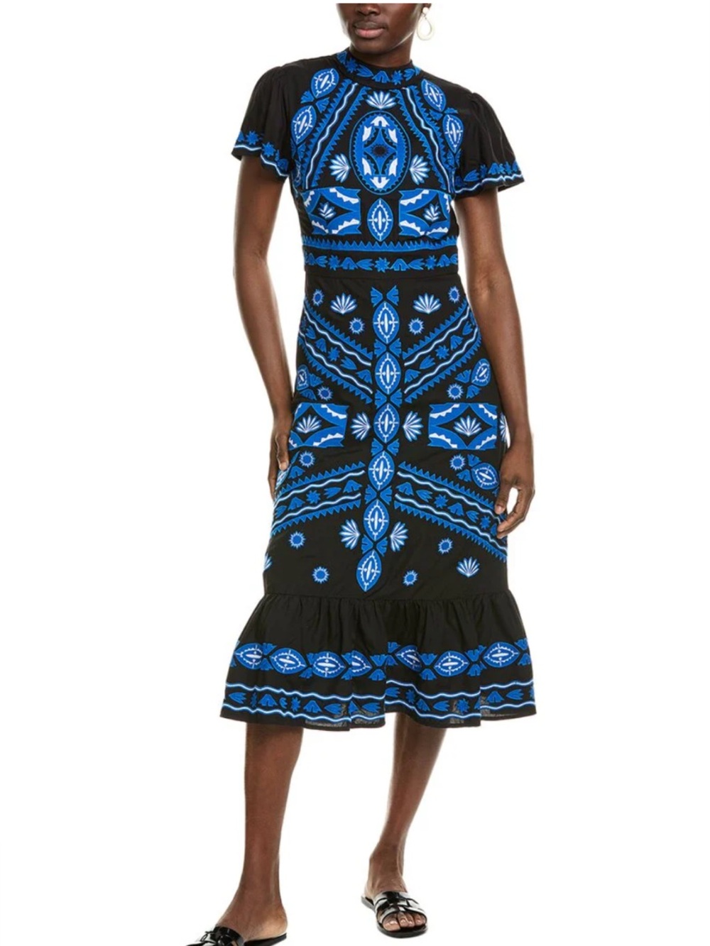 Johnny Was Stephy Midi Dress- size 2
